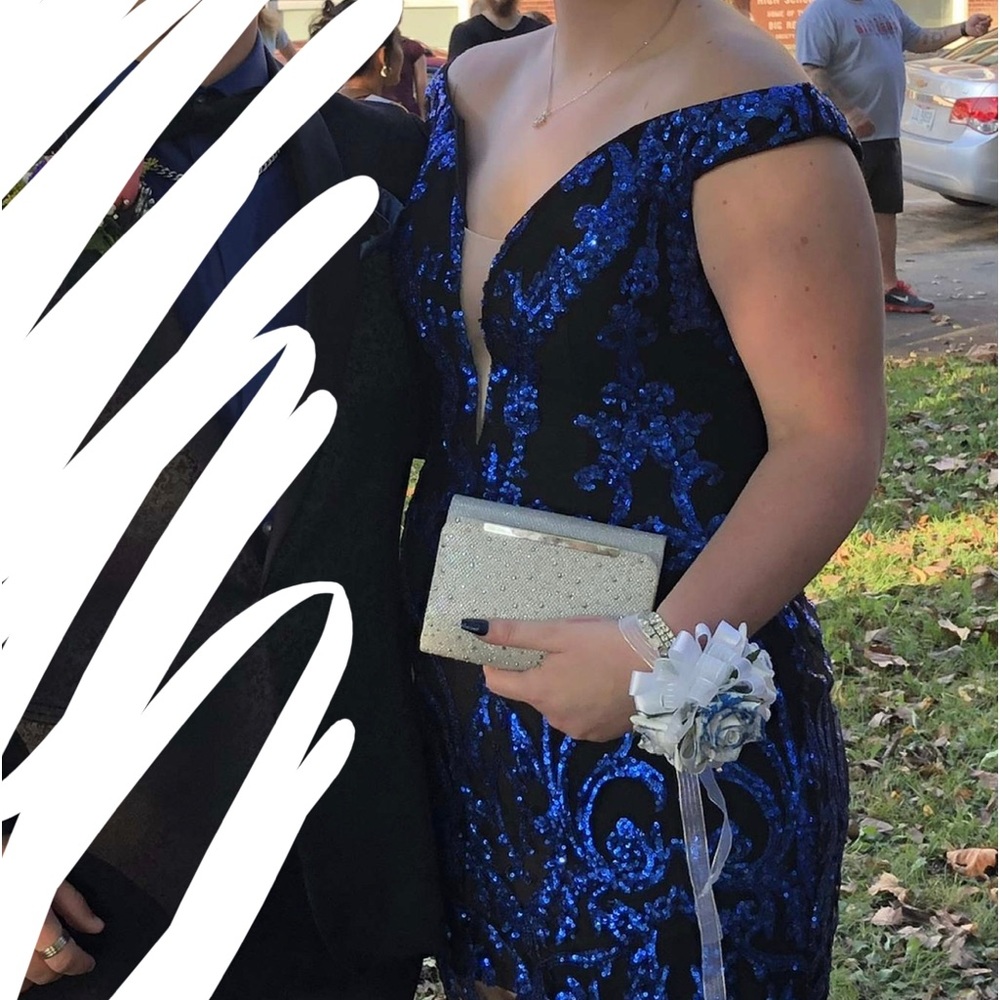 Size 10 Homecoming Dress, Jovani, Blue and Black